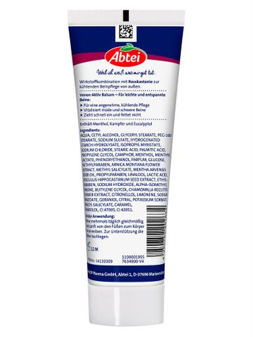 Kem bôi Abtei Venen Aktiv 125ml - Hỗ trợ cải thiện giãn tĩnh mạch, tăng lưu thông máu, giảm nặng chân, độ ẩm hiệu quả, sản phẩm chăm sóc cơ thể.