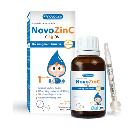 Kẽm hữu cơ NovozinC dạng giọt cho trẻ từ 1 tháng tuổi
