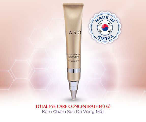 Kem Dưỡng Mắt IASO Total Eye Care Concentrate - Giúp Ngăn Ngừa Nếp Nhăn và Dấu Hiệu Tuổi Tác, Chăm Sóc Vùng Da Mắt Tươi Trẻ 40g