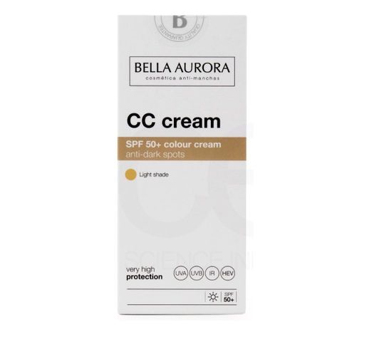 Kem Trang Điểm Chống Nắng Bella Aurora Dark Spot CC Cream SPF50+ - Dạng Lỏng, Che Khuyết Điểm, Ngăn Ngừa Thâm Nám, Phù Hợp Mọi Loại Da