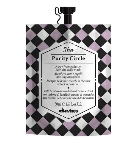 Kem ủ tóc thải độc Davines The Purity Circle - Giúp tóc sạch và khỏe mạnh, chống gốc tự do, chiết xuất trà Matcha, 50ml