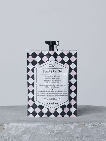 Kem ủ tóc thải độc Davines The Purity Circle - Giúp tóc sạch và khỏe mạnh, chống gốc tự do, chiết xuất trà Matcha, 50ml
