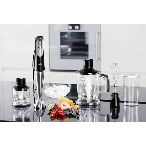 Máy Xay Cầm Tay Braun MQ7045X Đa Năng - Công Suất 1000W, Thiết Kế Hiện Đại, Chất Liệu Inox, Dùng Cho Mọi Loại Thực Phẩm