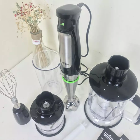 Máy Xay Cầm Tay Braun MQ7045X Đa Năng - Công Suất 1000W, Thiết Kế Hiện Đại, Chất Liệu Inox, Dùng Cho Mọi Loại Thực Phẩm
