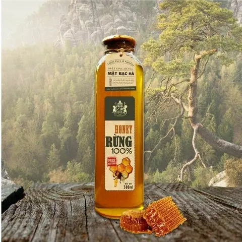Mật Ong Bạc Hà Honey Rừng 100% Nguyên Chất 500ml - Vị Ngọt Dịu, Thơm Mát, Dinh Dưỡng Cao, Quà Tặng Thú Vị