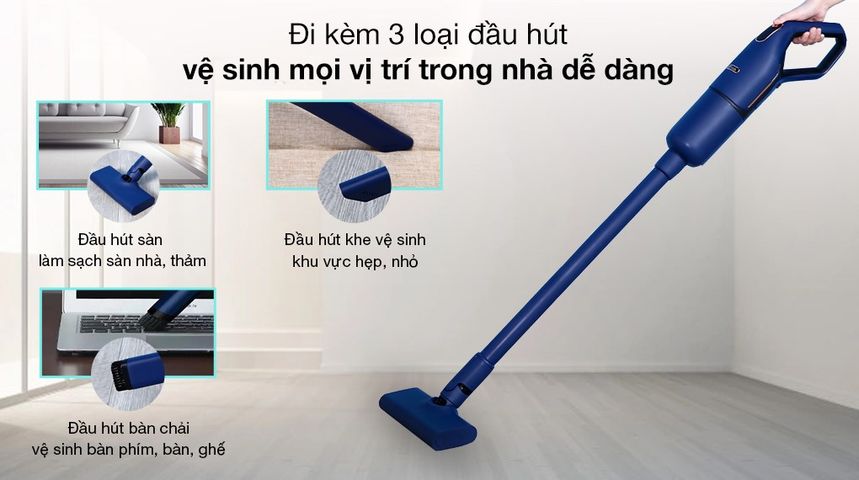 Máy Hút Bụi Cầm Tay Deerma DEM-DX1000 - Công Nghệ Hút Xoáy Pro-Cyclone, Lực Hút 16.000 Pa, Thiết Kế Độc Đáo, Dễ Dàng Sử Dụng