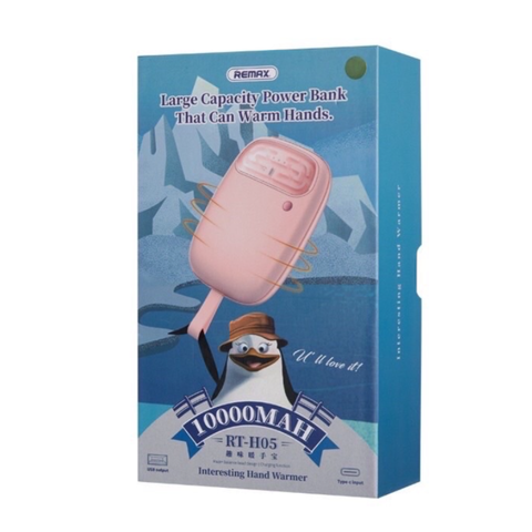 Máy Sưởi Cầm Tay Mini Kiêm Sạc Dự Phòng Remax 10000mAh - Thiết Kế Mini Thời Trang, 2 Chế Độ Nhiệt An Toàn Xua Tan Lạnh Mùa Đông