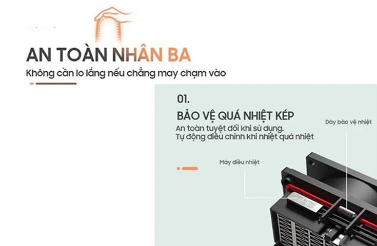 Máy Sưởi Gốm Bear DNQ-C20B1 2000W - Công Nghệ Sưởi PTC Hiện Đại, Yên Tĩnh, An Toàn Cho Mùa Đông ấm áp