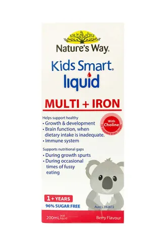 Nature's Way Kids Smart Multi Iron Liquid hỗ trợ tăng đề kháng
