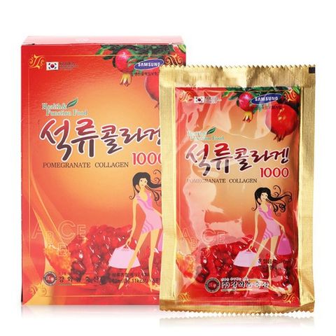 Nước Lựu Collagen Hàn Quốc Kanghwa 80ml - Hộp 30 Gói Giúp Làm Đẹp Da, Tăng Cường Sức Khỏe, Chống Lão Hóa