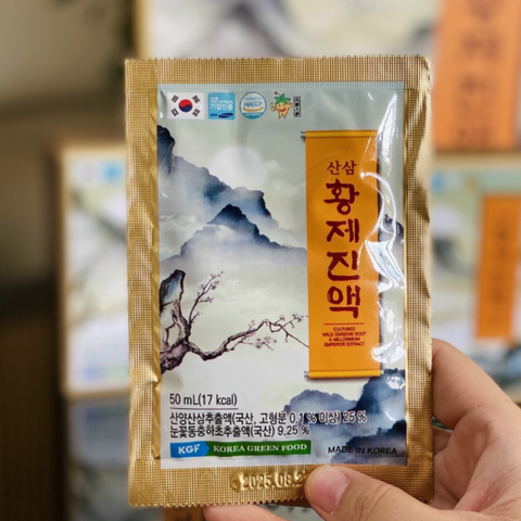 Nước chiết xuất hồng sâm núi đông trùng hoàng đế KGF - Thức uống bổ dưỡng tăng cường sức khỏe, hỗ trợ miễn dịch và tinh thần, 30 gói x 50ml