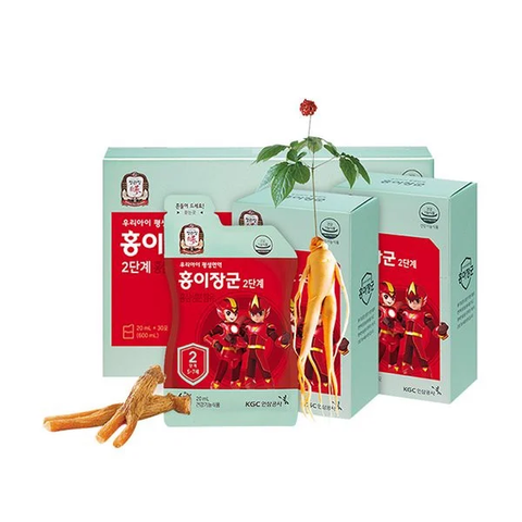 Nước Hồng Sâm Baby KGC Kid 2 - Tăng Cường Sức Khỏe Cho Trẻ Từ 5-7 Tuổi, Hỗ Trợ Phát Triển Thể Chất & Trí Não, Hộp 30 Gói 20ml