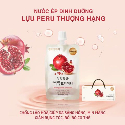 Nước Hồng Sâm Lựu Ép Tươi Chunho Ncare - Giữ Gìn Nhan Sắc và Sức Khỏe Cho Nữ - Hỗ Trợ Collagen và Đẹp Da