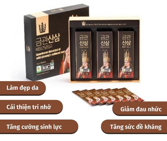 Nước Sâm Moifood Geumkwan - Nhân Sâm Hoang Dã Hàn Quốc Tăng Cường Miễn Dịch và Sức Khỏe, Hộp 30 Gói