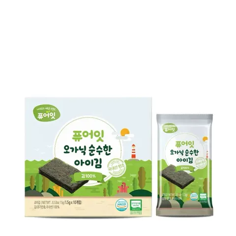 Rong biển tách muối hữu cơ Naebro Hàn Quốc cho bé 6M+