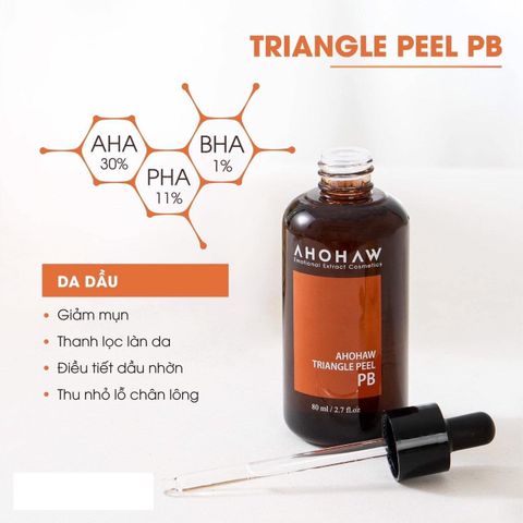 Serum Peel Da Dầu Mụn Ahohaw Triangle Peel PB - Giúp Làm Sạch Bã Nhờn, Ngăn Ngừa Mụn, Cải Thiện Da Dầu Mụn 80ml