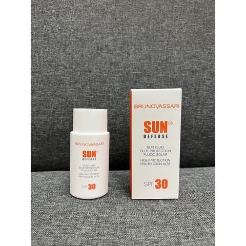 Sữa Chống Nắng Bruno Vassari Sun Fluid Blue Protection SPF30 - Bảo Vệ Da Khỏi Tia UV, Thấm Nhanh, Chống Nước, 50ml