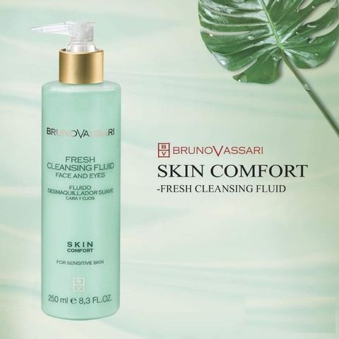 Sữa Rửa Mặt Bruno Vassari Skin Comfort - Dung Dịch Làm Sạch Da Chuyên Sâu 250ml, Cân Bằng Ẩm, Phục Hồi Da Nhạy Cảm