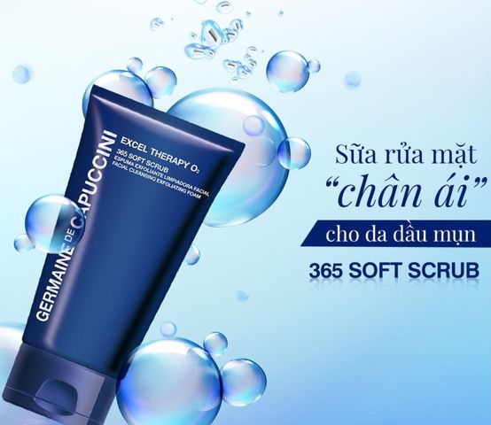 Sữa Rửa Mặt Germaine De Capuccini Excel Therapy O2 365 Soft Scrub 150ml - Tẩy Tế Bào Chết, Làm Sạch Sâu Cho Da Dầu, Hỗ Trợ Sáng Mịn Da