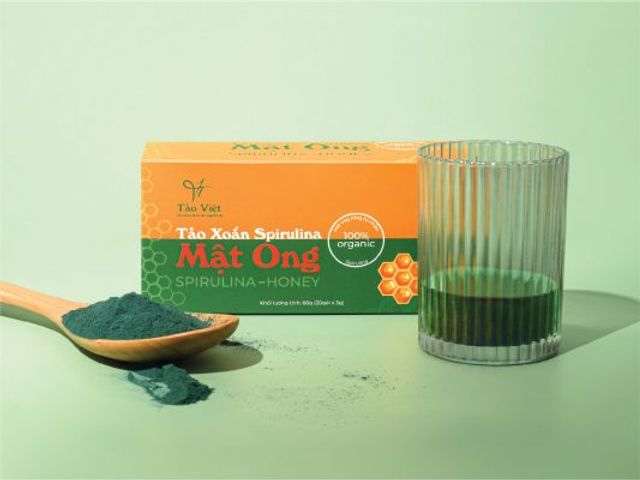 Tảo Xoắn Spirulina Mật Ong Organic Tảo Việt - Bột Dinh Dưỡng Giúp Bổ Sung Vitamin và Khoáng Chất, Dễ Pha Dễ Uống