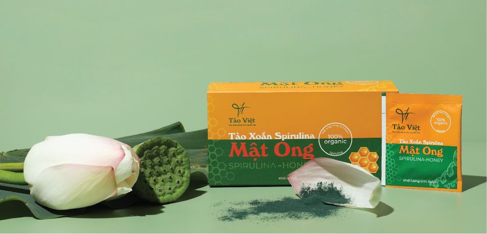 Tảo Xoắn Spirulina Mật Ong Organic Tảo Việt - Bột Dinh Dưỡng Giúp Bổ Sung Vitamin và Khoáng Chất, Dễ Pha Dễ Uống