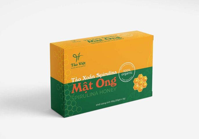Tảo Xoắn Spirulina Mật Ong Organic Tảo Việt - Bột Dinh Dưỡng Giúp Bổ Sung Vitamin và Khoáng Chất, Dễ Pha Dễ Uống