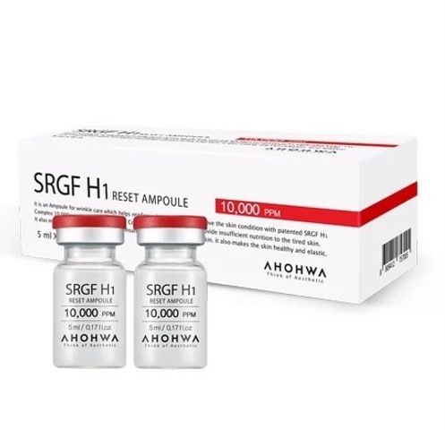 Tế Bào Gốc Trẻ Hóa Da SRGF H1 Reset Ampoule - Serum Tái Tạo Da Giảm Nếp Nhăn, Sẹo, Đốm Nâu - 8 Lọ x 5ml Chăm Sóc Da Chống Lão Hóa