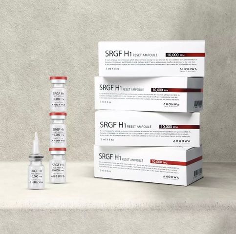 Tế Bào Gốc Trẻ Hóa Da SRGF H1 Reset Ampoule - Serum Tái Tạo Da Giảm Nếp Nhăn, Sẹo, Đốm Nâu - 8 Lọ x 5ml Chăm Sóc Da Chống Lão Hóa