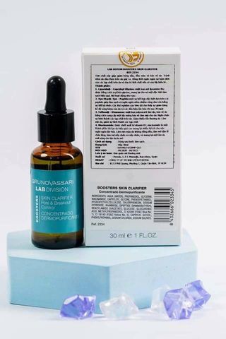 Tinh Chất Kiềm Dầu Bruno Vassari Lab Divion Boosters Skin Clarifier 30ml - Giảm Bóng Dầu, Ngăn Ngừa Mụn, Bảo Vệ Da
