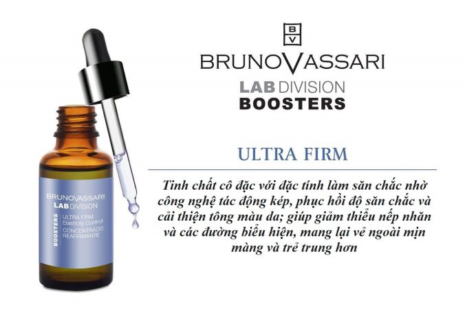 Tinh Chất Hỗ Trợ Săn Chắc Da Bruno Vassari Lab Divion Boosters Ultra Firm - Dưỡng Da Mịn Màng, Giảm Nếp Nhăn, Phục Hồi Độ Săn Chắc 30ml