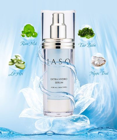 Tinh chất siêu dưỡng ẩm IASO Extra Hydro Serum - cấp ẩm sâu, làm sáng da tự nhiên, phù hợp cho mọi loại da, 35ml