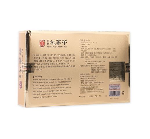 Trà Hồng Sâm Buleebang Hỗ Trợ Năng Lượng – Thức Uống Hàn Quốc 100 Gói Tăng Cường Sức Khỏe & Giảm Stress