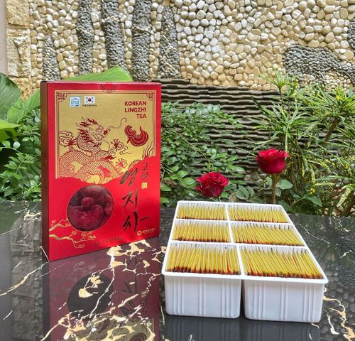 Trà Nấm Linh Chi Đỏ Jeong Won - Hộp 100 Gói - Hỗ Trợ Bồi Bổ Cơ Thể và Giải Stress Từ Hàn Quốc
