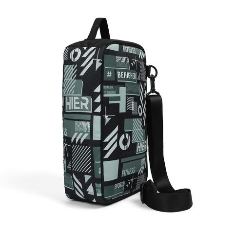 Túi đựng giày Hier Graphic Shoebox - Dụng cụ thể thao tiện lợi với quai đeo và ngăn zip cho đồ cá nhân, chất liệu chống thấm 100% Polyester