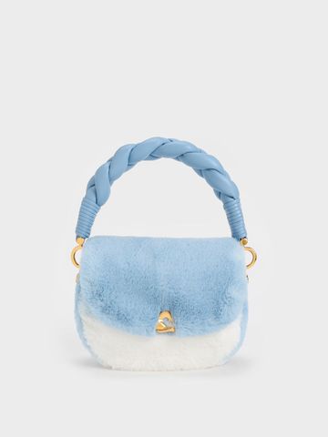 Túi nữ Moira Braided Handle Furry Bag CK2-50270993 Light Blue