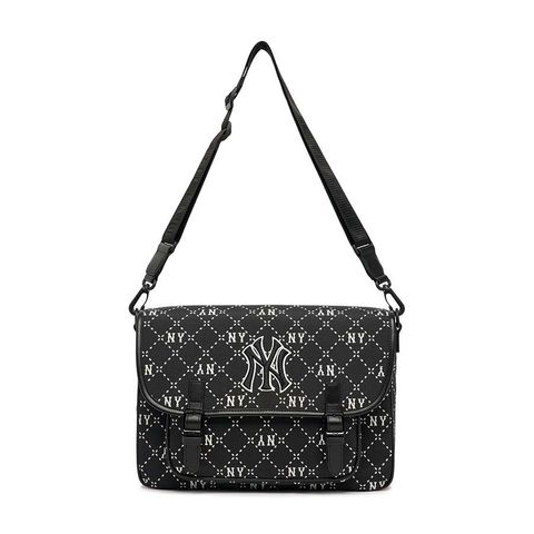 Túi Xách Trẻ Em MLB Diamond Monogram Jacquard NY Yankees - Túi Đeo Chéo Khung Chắc Chắn, Thiết Kế Thời Trang Đen