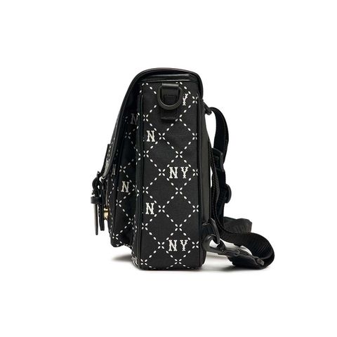 Túi Xách Trẻ Em MLB Diamond Monogram Jacquard NY Yankees - Túi Đeo Chéo Khung Chắc Chắn, Thiết Kế Thời Trang Đen
