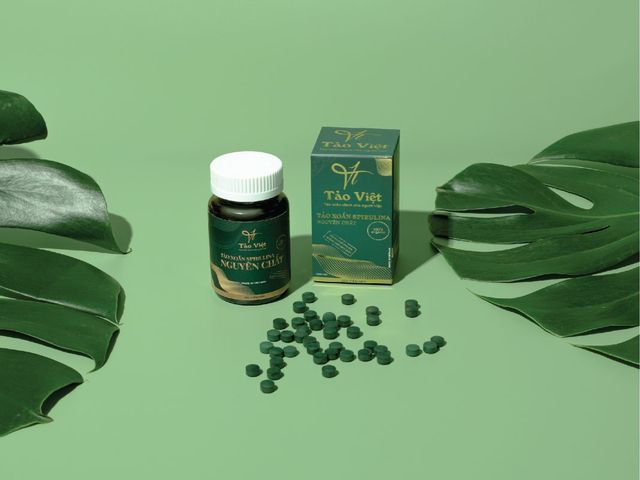 Viên Tảo Xoắn Hữu Cơ Spirulina Nguyên Chất Tảo Việt - Bổ Sung Dinh Dưỡng Cho Trẻ Em và Người Lớn, Hỗ Trợ Làm Đẹp Da, Tiêu Hóa Khỏe Mạnh