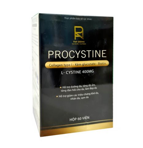 Viên Uống Dưỡng Ẩm Đẹp Da Pan Derma Procystine - Hỗ Trợ Trẻ Hóa Da, Mọc Tóc, Dưỡng Móng - 60 Viên Sản Phẩm Làm Đẹp Da