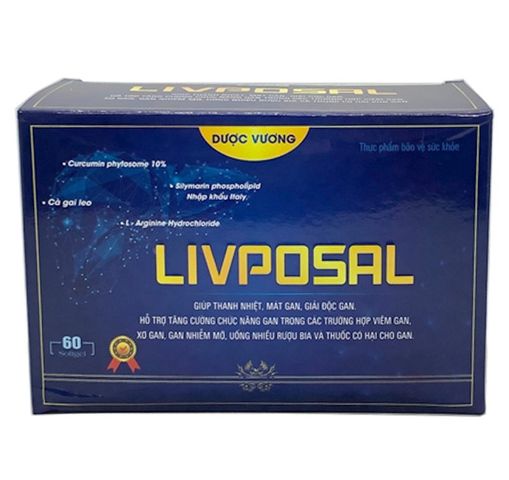 Viên Uống Bổ Gan Livposal Dược Vương - Hỗ Trợ Thanh Nhiệt, Tiêu Độc, Tăng Cường Chức Năng Gan, 60 Viên Chính Hãng
