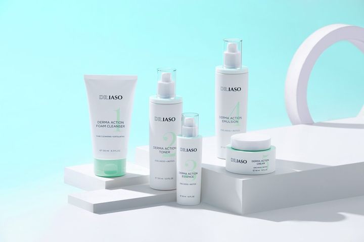 Bộ sản phẩm giảm nám, dưỡng trắng Dr.Iaso Derma Action - Sữa rửa mặt, toner, tinh chất, sữa dưỡng, kem dưỡng 5 sản phẩm chăm sóc da hoàn hảo