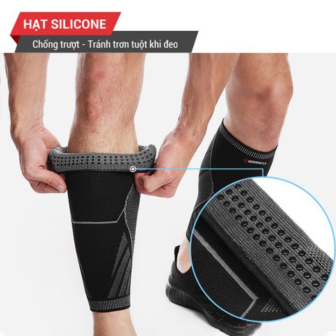Đai Nịt Bảo Vệ Bắp Chân GoodFit GF602C - Chất Liệu Nylon, Co Giãn 4 Chiều, Hỗ Trợ Tập Luyện Thể Thao, Giảm Đau Cơ Bắp