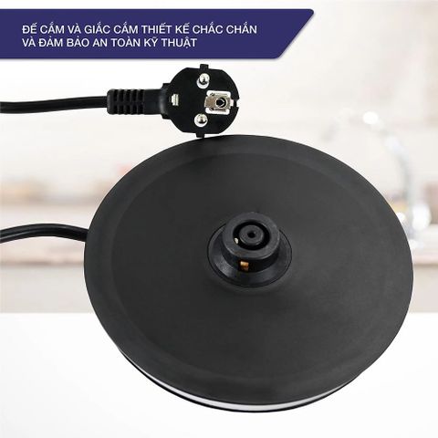 Ấm Siêu Tốc Thủy Tinh 1.7L Lebenlang LBWE9991-EC - Công Suất 2200W, Đế Xoay 360 Độ, An Toàn và Tiện Lợi cho Mọi Gia Đình