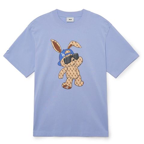 Áo phông in hình thỏ MLB LA Dodgers 3ATSQ0131-07PPL