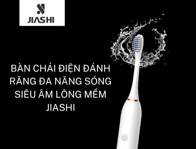 Bàn Chải Điện Jiashi BCD01-ZD-X3 - 6 Chế Độ Đánh Răng Kèm 4 Đầu Thay Thế, Chống Nước IPX7, Giúp Làm Sạch Răng Hiệu Quả
