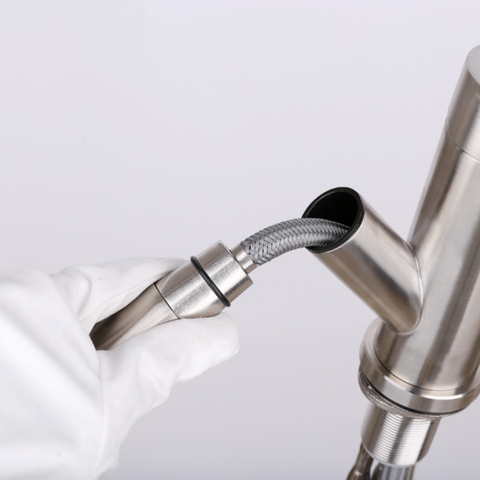Bộ Vòi Rửa Chén Nóng Lạnh Inox 304 Kèm Vòi Xịt Dây Rút Hobby RCG - Sang Trọng, Tiện Dụng Cho Không Gian Bếp