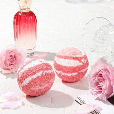 Bom Tắm Hương Hoa Hồng Jmella In France No.5 Sparkling Rose Bath Bomb - Thư Giãn và Cấp Ẩm Cho Da, Hương Thơm Ngọt Ngào, 200g