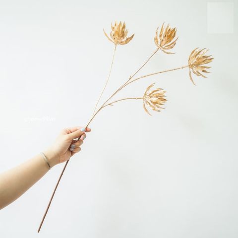 Cành Hoa Giả Ghome - Trang Trí Nhà Cửa Bắt Mắt, Hoa Sen Và Tú Cầu Bạc, Phụ Kiện Decor Nội Thất Rực Rỡ