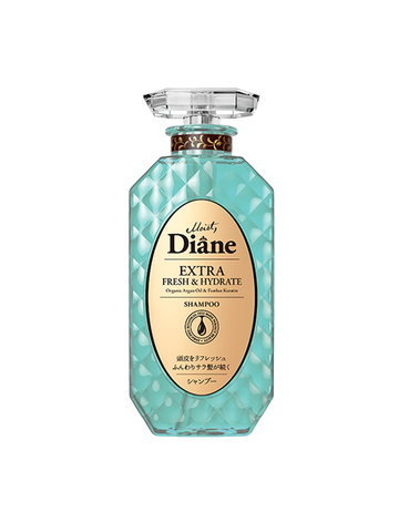 Cặp Gội Xả Kiềm Dầu Moist Diane Extra Fresh & Hydrate - Dưỡng Ẩm Tóc Hư Tổn, Phục Hồi, Mùi Bưởi Tươi 450ml x 2 Chai