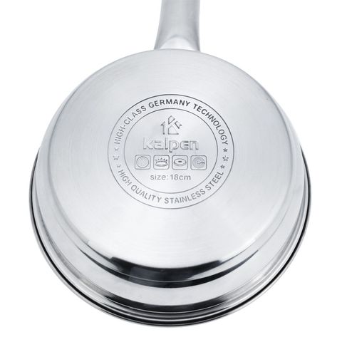 Chảo Chống Dính Inox 5 Lớp Kalpen Gliter KP-8718 - Chất Liệu Inox 304, Công Nghệ Đức, Dễ Sử Dụng Trên Tất Cả Các Loại Bếp